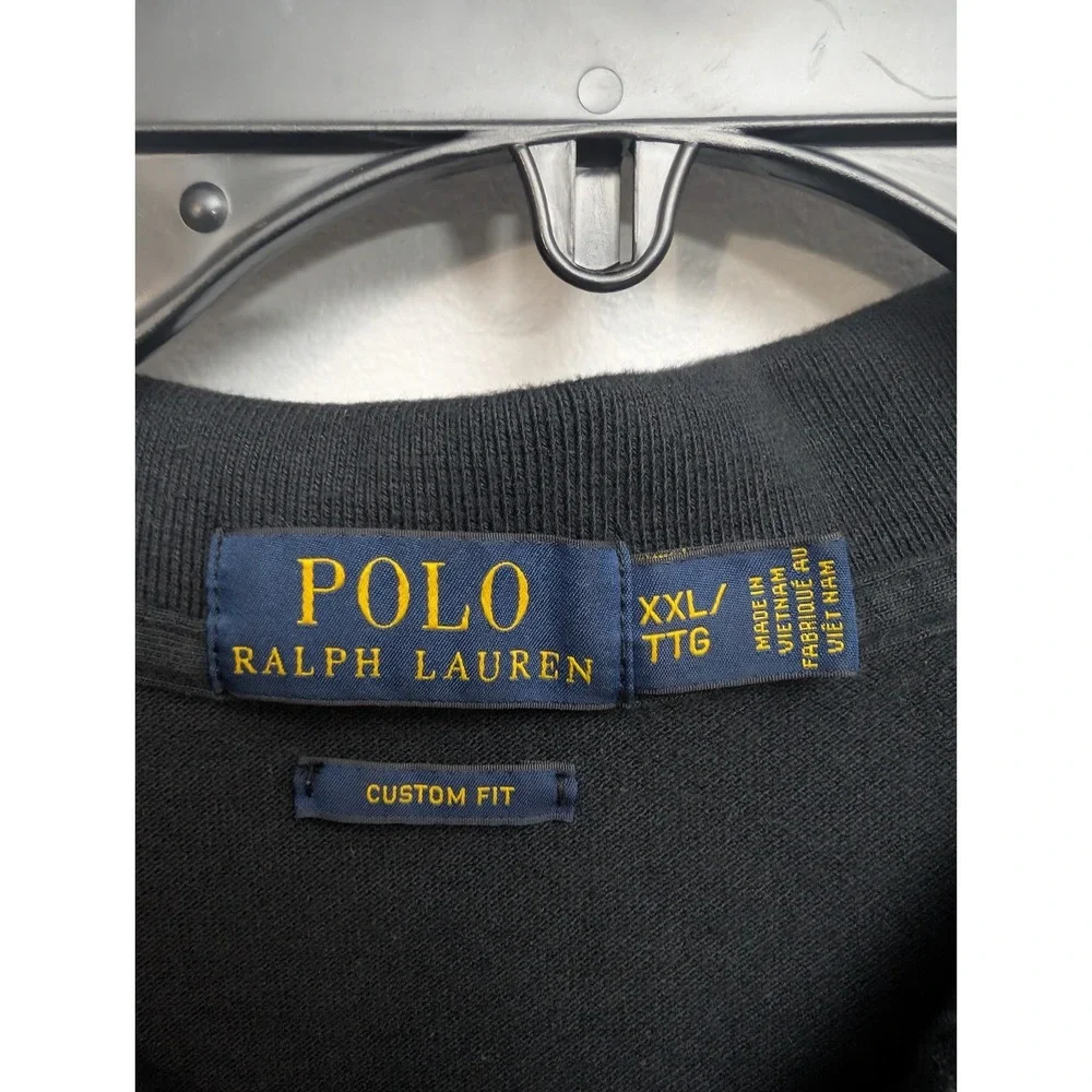 C6 Ralph Lauren Polo Shirt Men Size XXL Black Pullover Cotton Short Sleeve Golf
